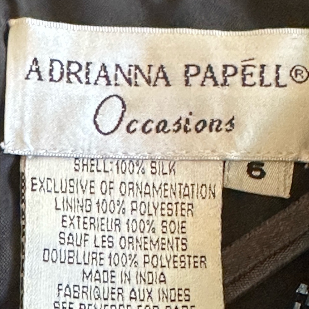 Adrianna Papelle | Vintage 100% Silk Beaded Blouse, Size 6 View 3